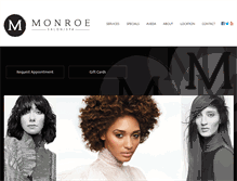 Tablet Screenshot of monroesalonandspa.com